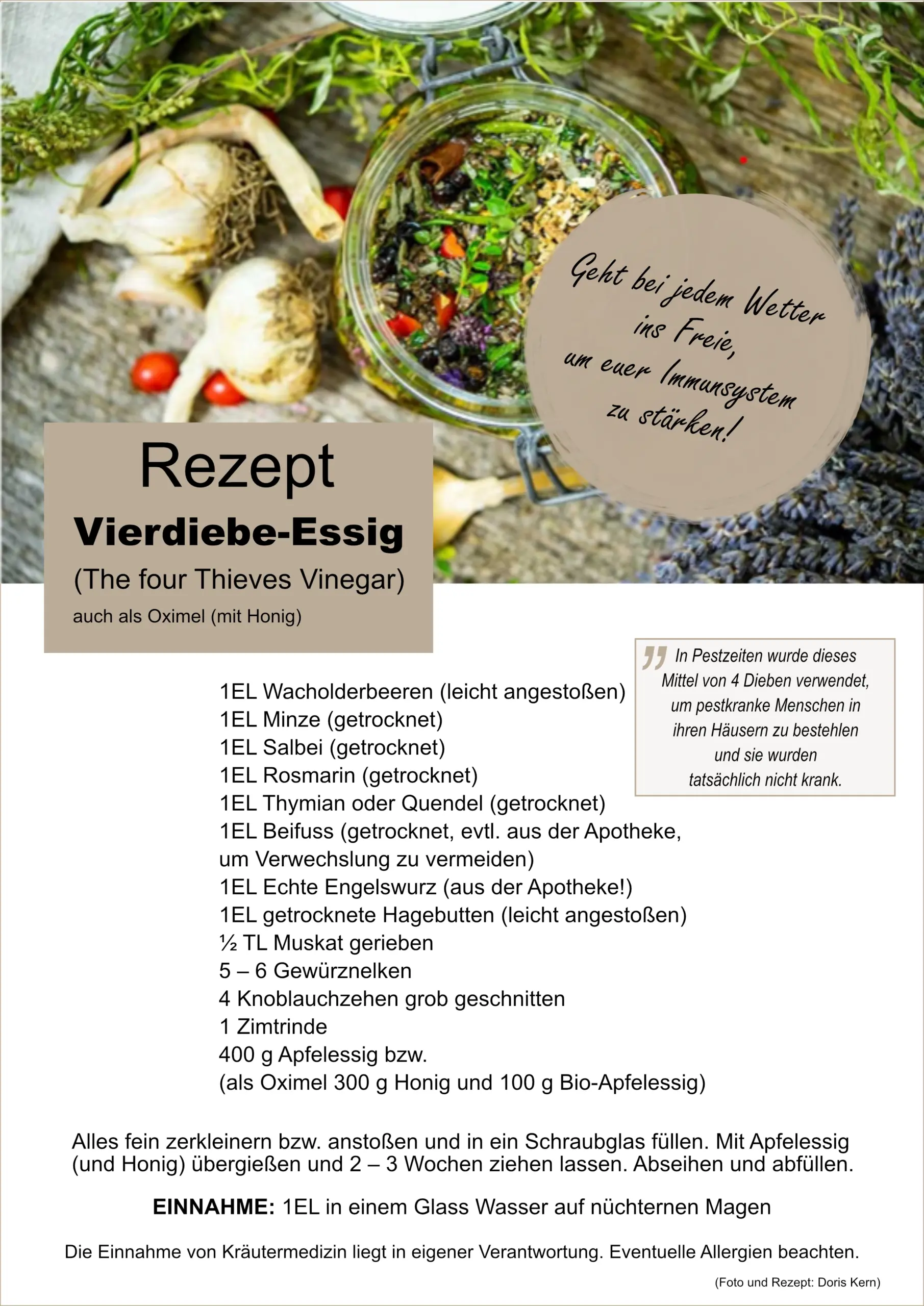 Rezept 4 Diebe Essig